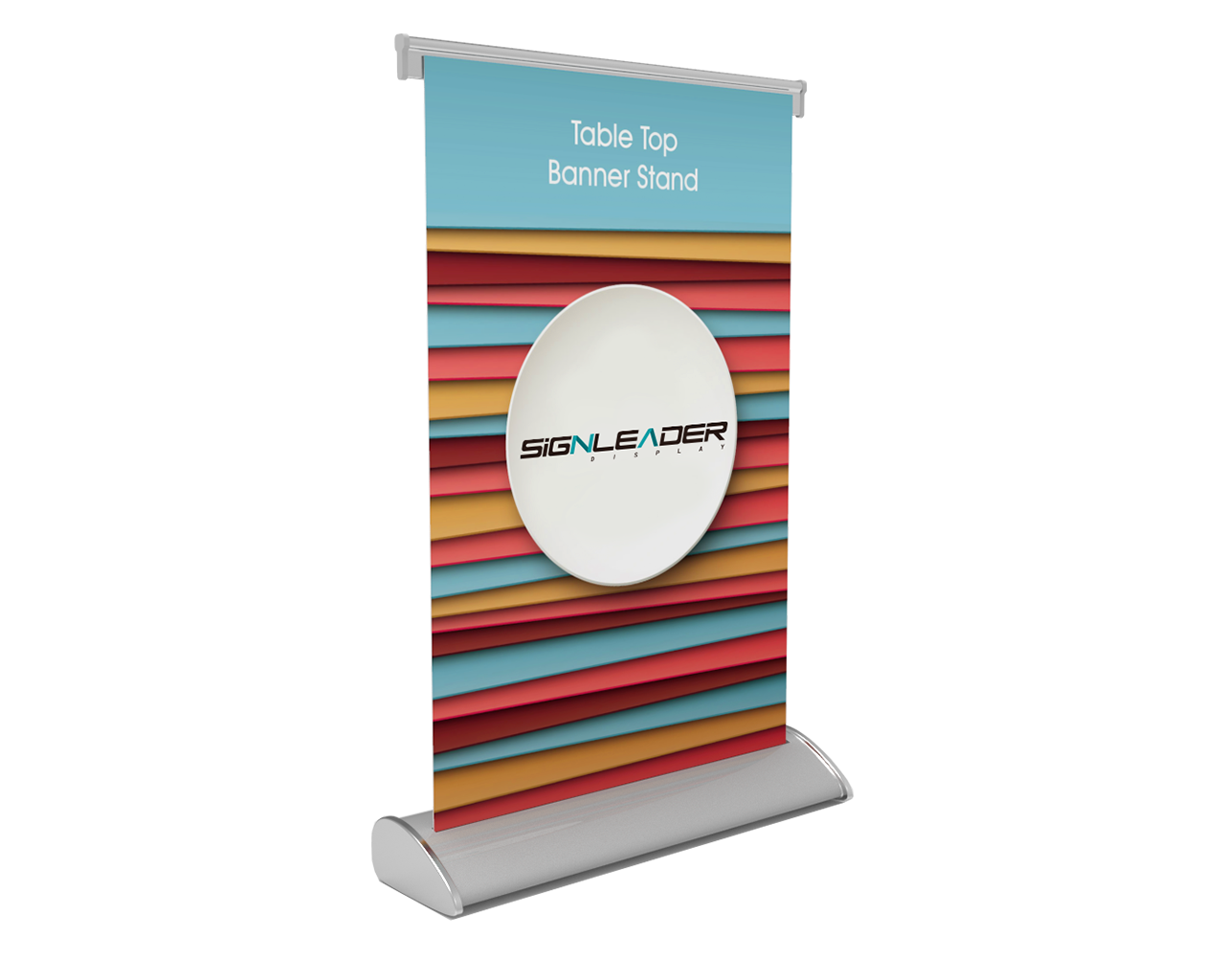Custom table top banner stand mini retractable banner stand signleader